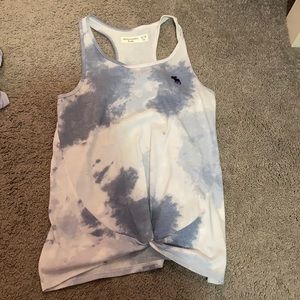 Blue and white tie-dye Abercrombie kids tank top!!